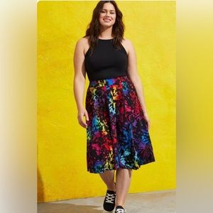 Torrid Midi Challis Button-Front Skirt XL/Torruf size 1